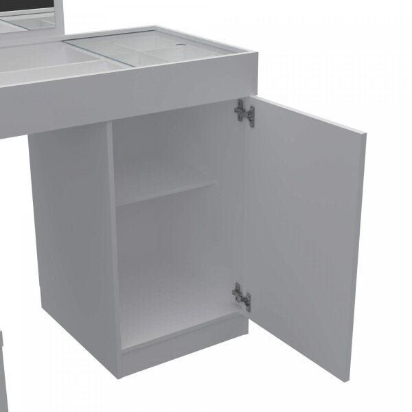 Mesa de Escritório Escrivaninha de Canto Penteadeira Belaflex Star 1 Porta