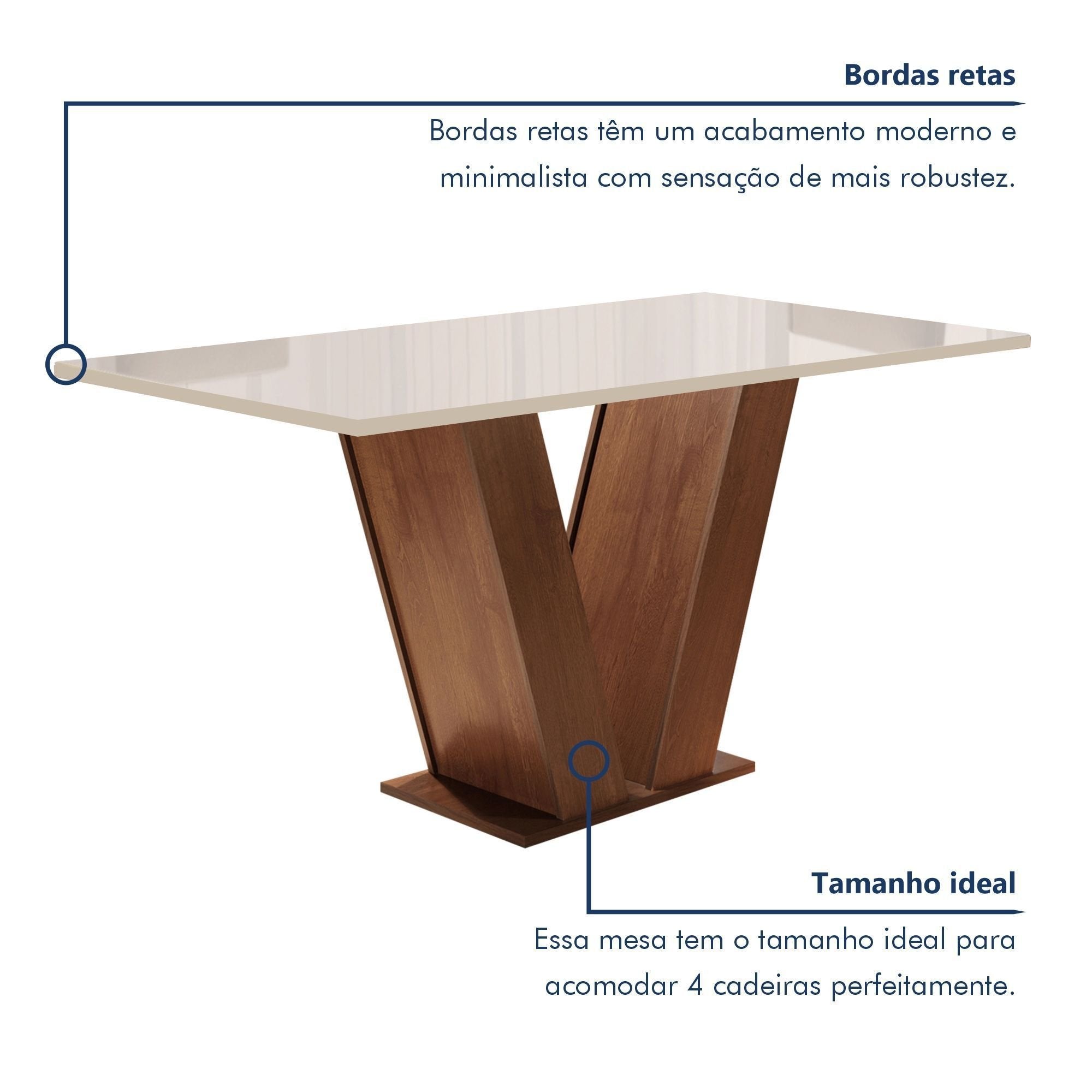 Conjunto Sala de Jantar Yescasa Espanha Mesa Tampo de Vidro 4 Cadeiras