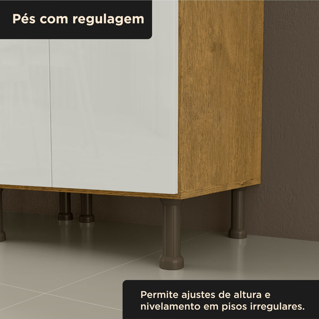 Yescasa Cozinha Compacta 4 Peças Lara com Balcão