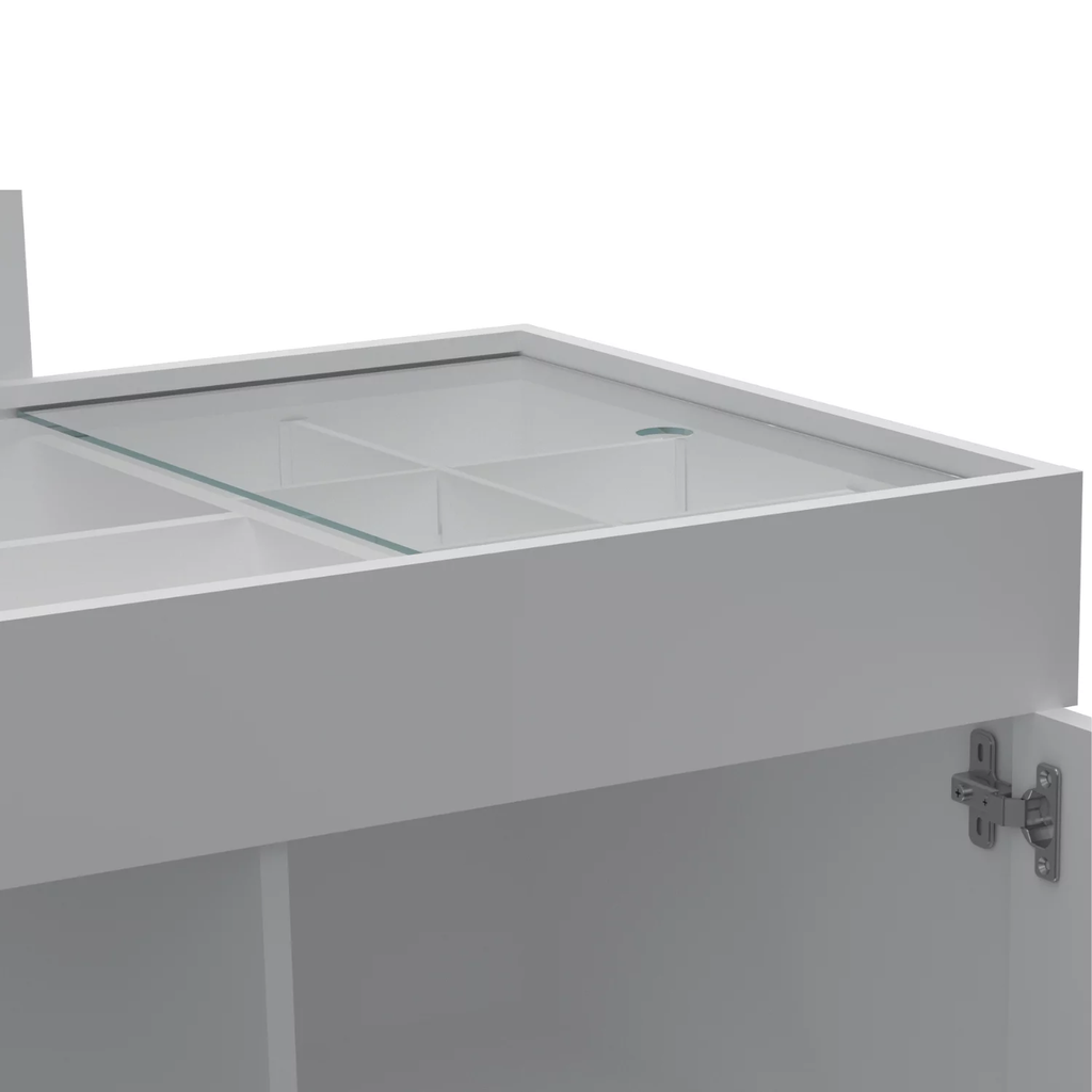 Mesa de Escritório Escrivaninha de Canto Penteadeira Belaflex Star 1 Porta
