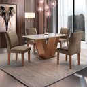 Conjunto Sala de Jantar Yescasa Espanha Mesa Tampo de Vidro 4 Cadeiras