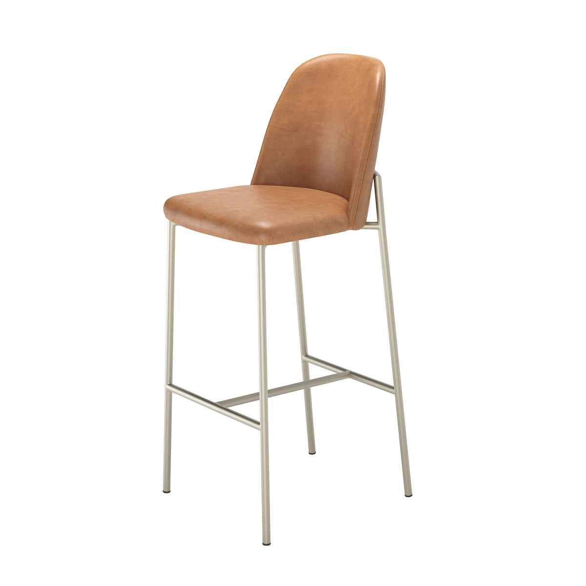 Conjunto de 6 Banquetas Altas de Aço Estofada Lucille