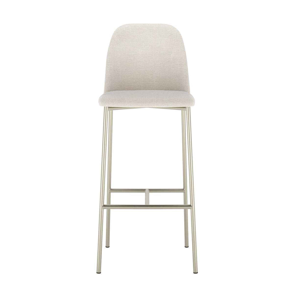 Conjunto de 8 Banquetas Altas de Aço Estofada Lucille