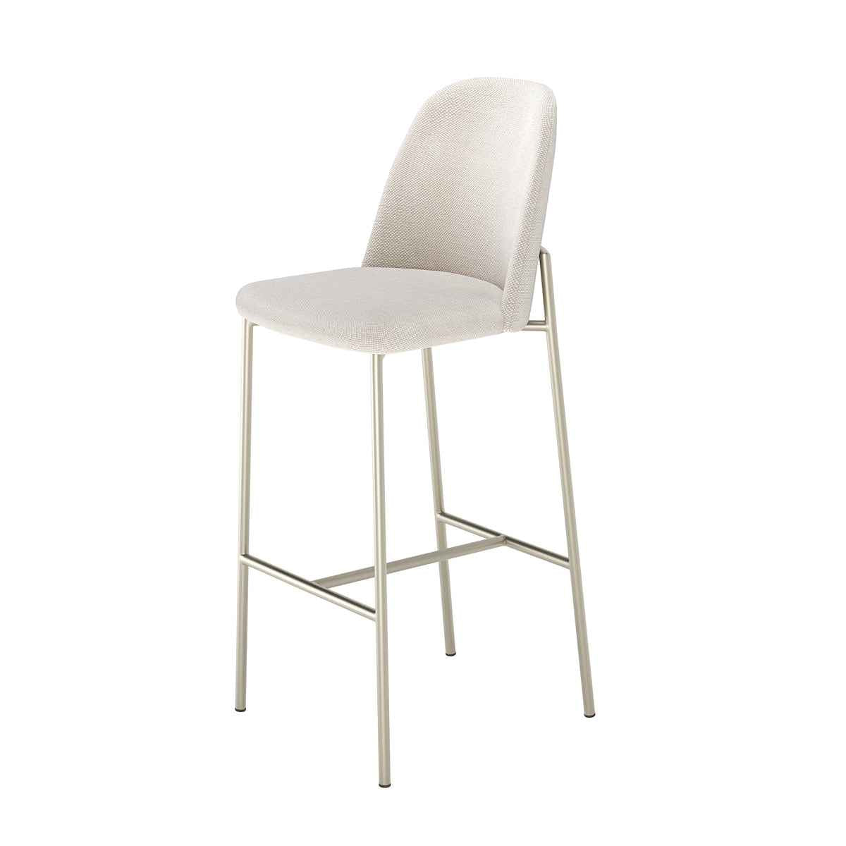 Conjunto de 2 Banquetas Altas de Aço Estofada Lucille