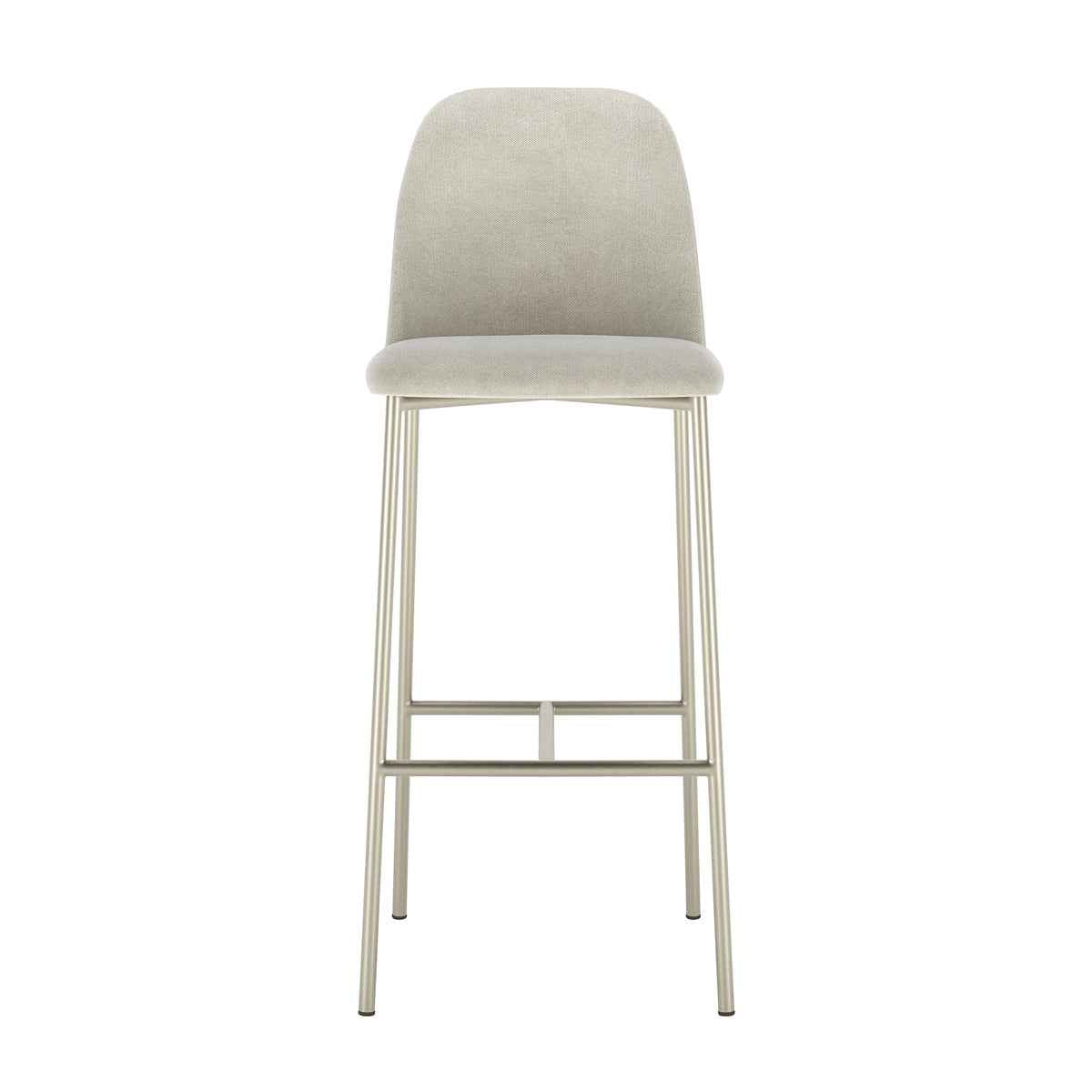 Conjunto de 6 Banquetas Altas de Aço Estofada Lucille