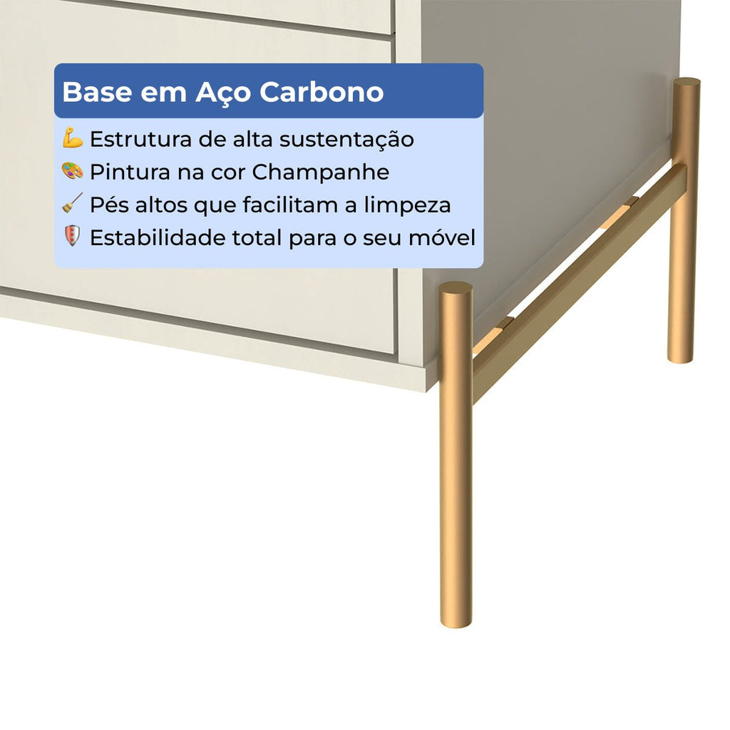 Buffet 3 Portas 3 Gavetas Jasper 185cm