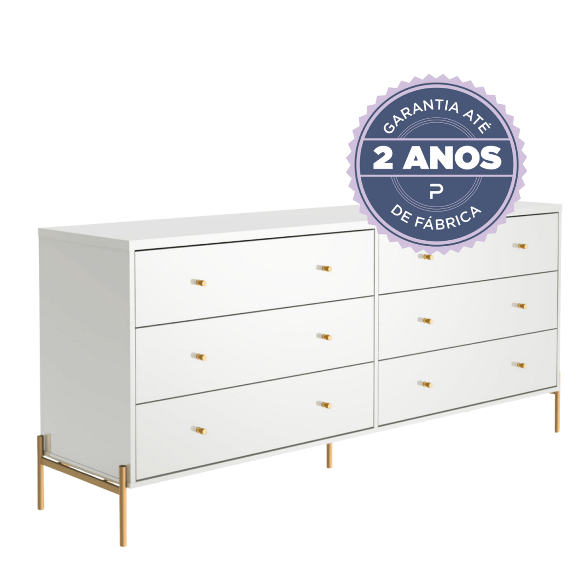 Cômoda 6 Gavetas Jasper 182cm