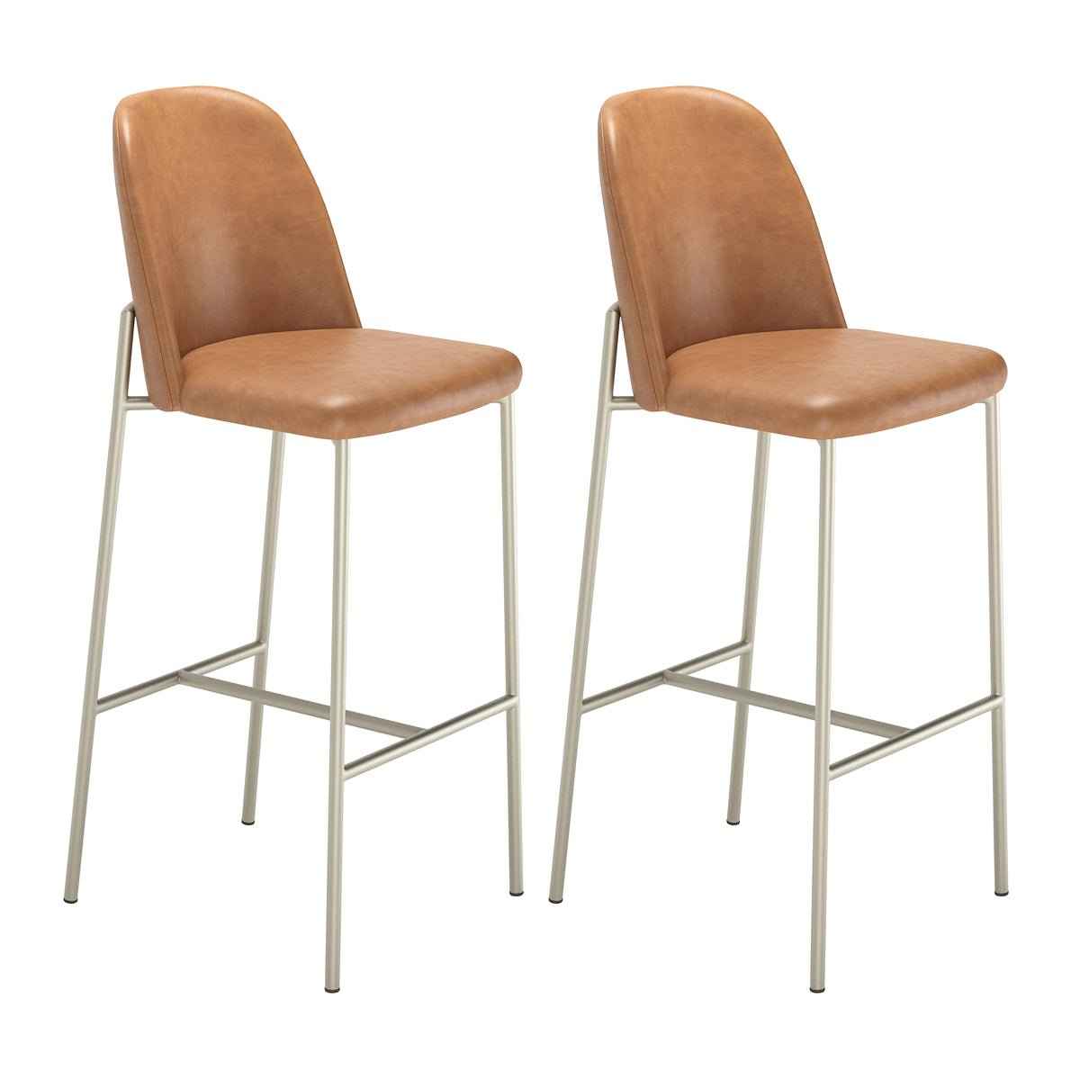 Conjunto de 2 Banquetas Altas de Aço Estofada Lucille