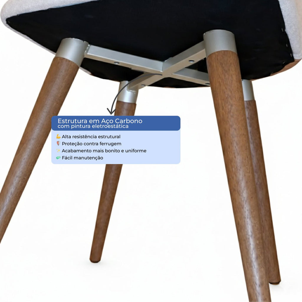 Conjunto de Jantar Mesa Retangular com Vidro Lintz 6 Cadeiras Dakota