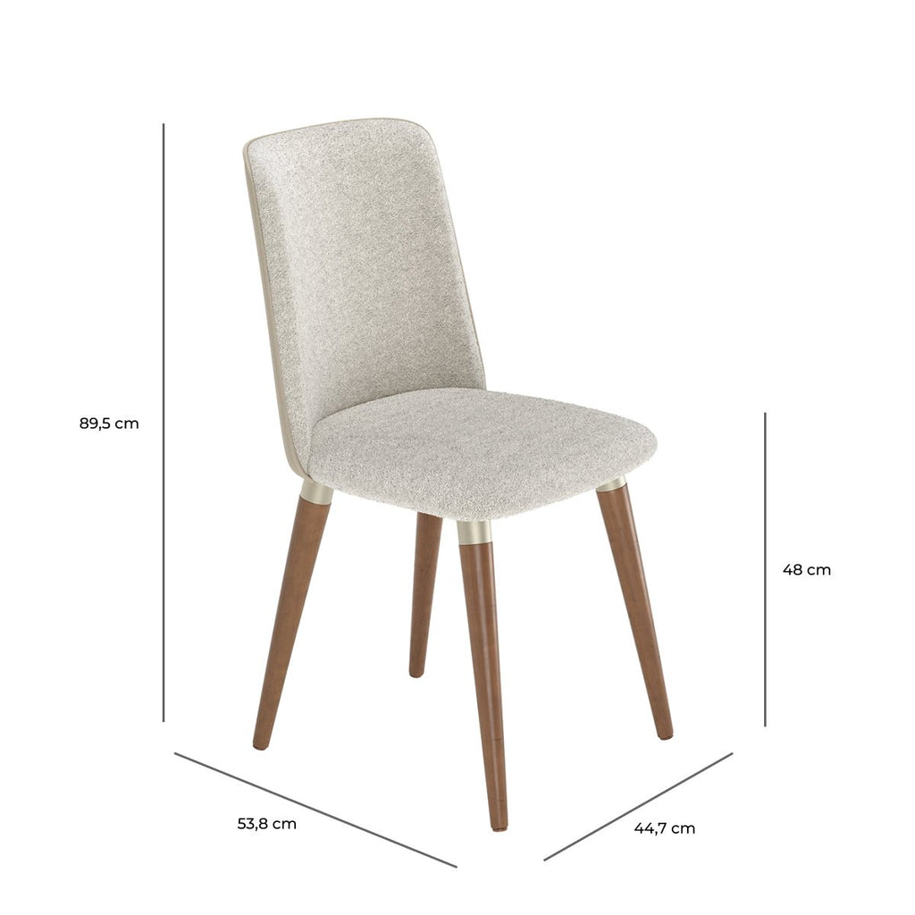 Conjunto de Jantar Mesa Retangular com Vidro Lintz 6 Cadeiras Dakota