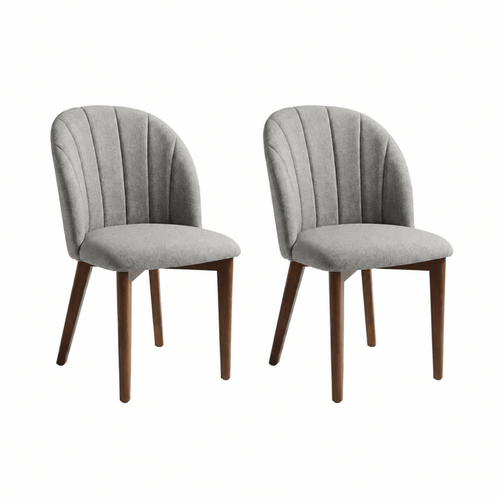 Conjunto de 2 Cadeiras de Madeira Maciça Donatella