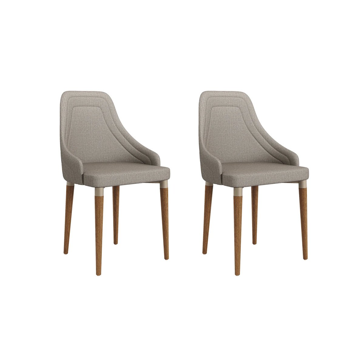 Conjunto de Jantar Mesa Retangular com Vidro Donatella 6 Cadeiras Evelyn