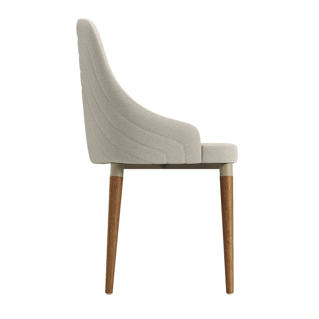 Conjunto de Jantar Mesa Retangular com Vidro Donatella 8 Cadeiras Evelyn