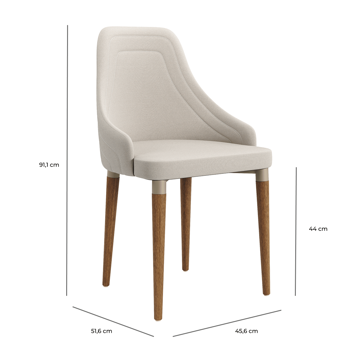Conjunto de Jantar Mesa Retangular com Vidro Donatella 6 Cadeiras Evelyn