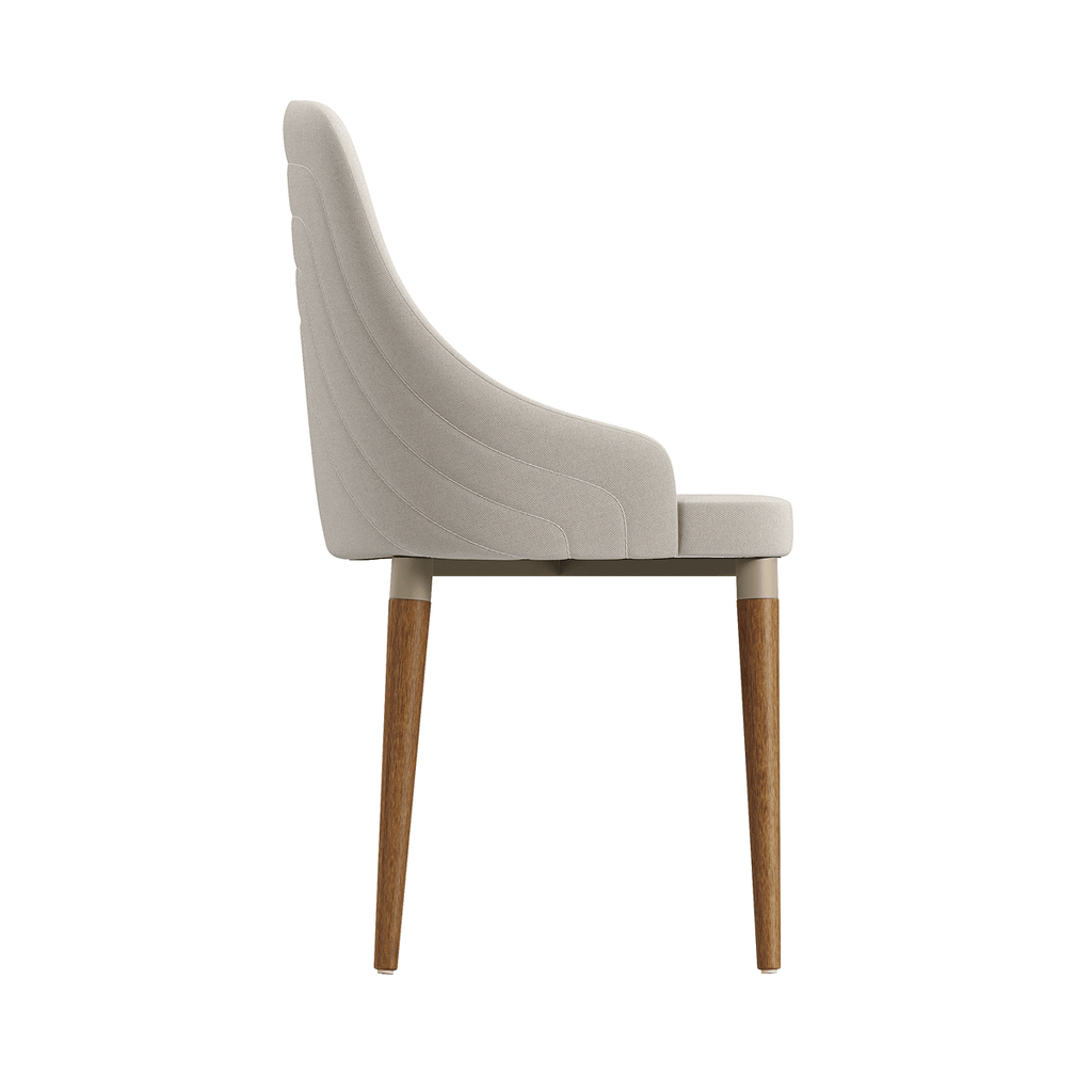Conjunto de Jantar Mesa Retangular com Vidro Donatella 8 Cadeiras Evelyn