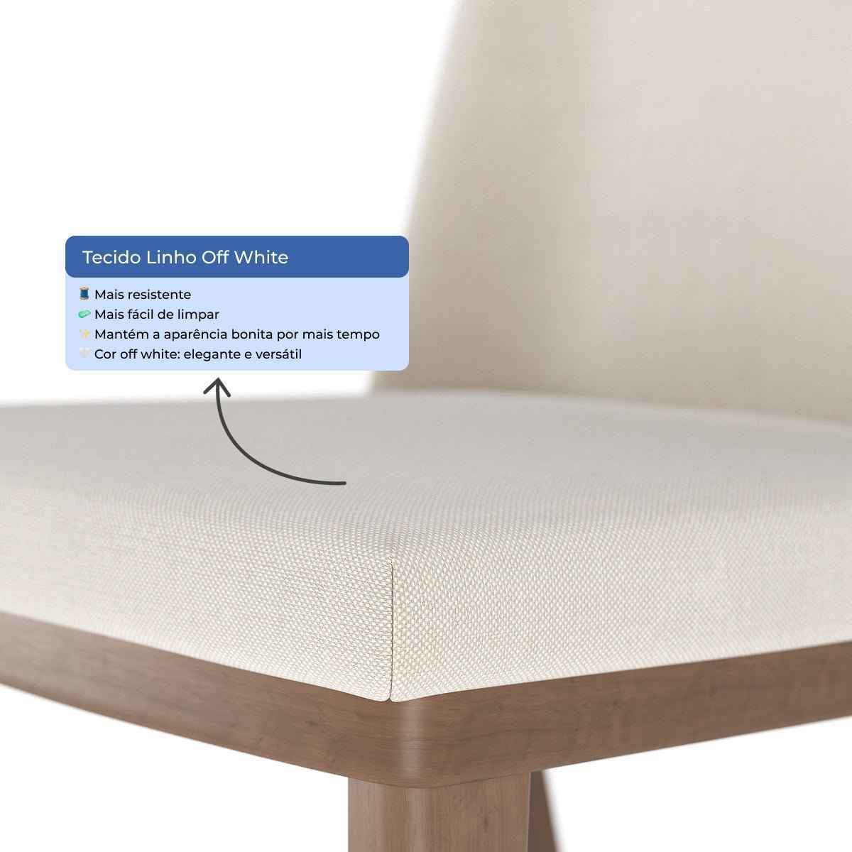 Conjunto de Jantar Mesa Retangular com Vidro Donatella 4 Cadeiras Kalina
