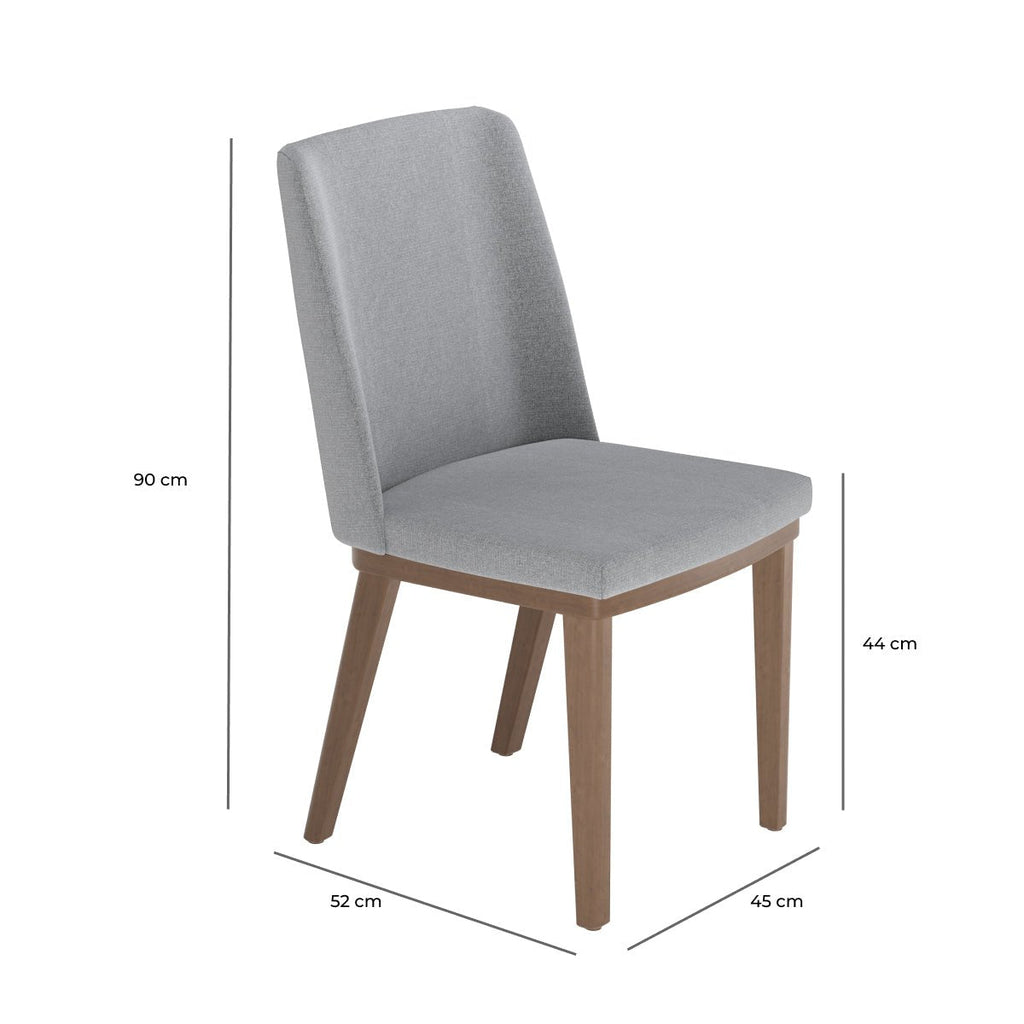 Conjunto de Jantar Mesa Redonda com Vidro Donatella 4 Cadeiras Kalina