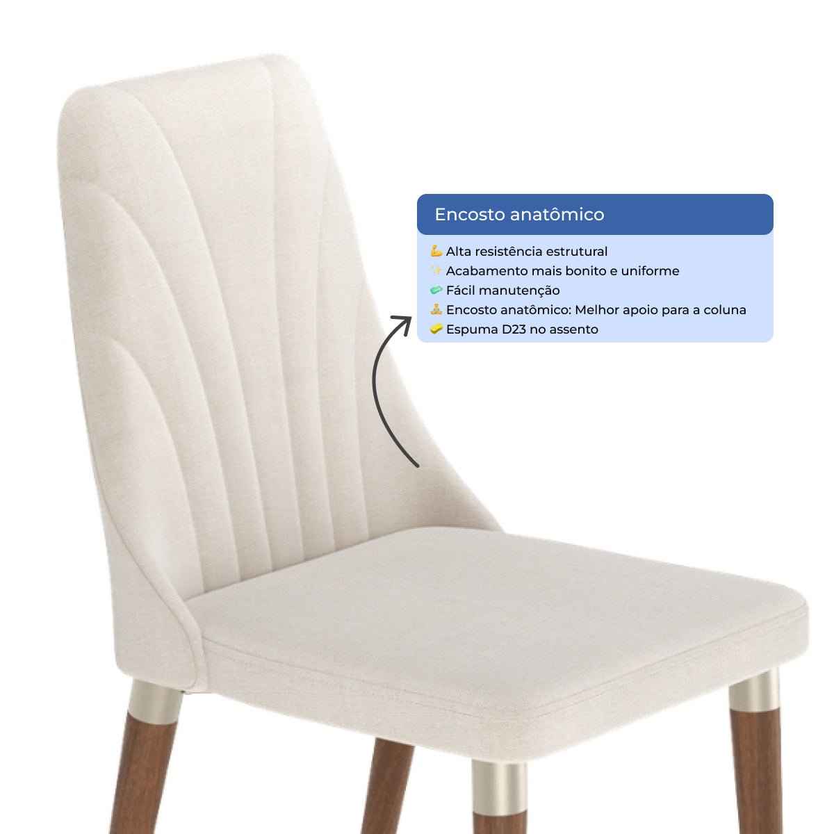 Conjunto de Jantar Mesa Retangular com Vidro Addar 4 Cadeiras Loren