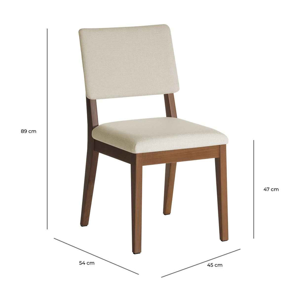 Conjunto de Jantar Mesa Retangular com Vidro Avena 4 Cadeiras New Ella
