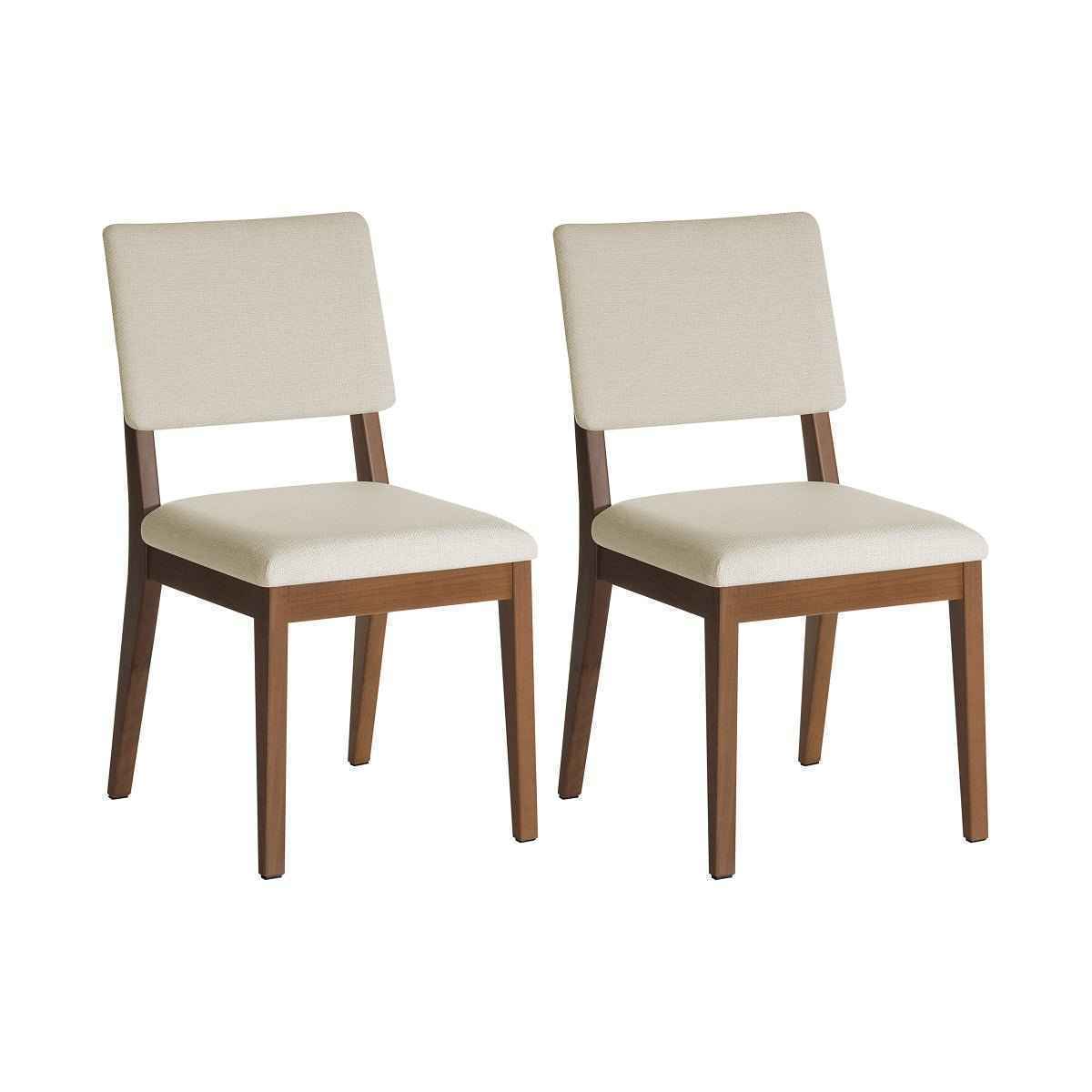 Conjunto de Jantar Mesa Retangular com Vidro Bennett 6 Cadeiras New Ella