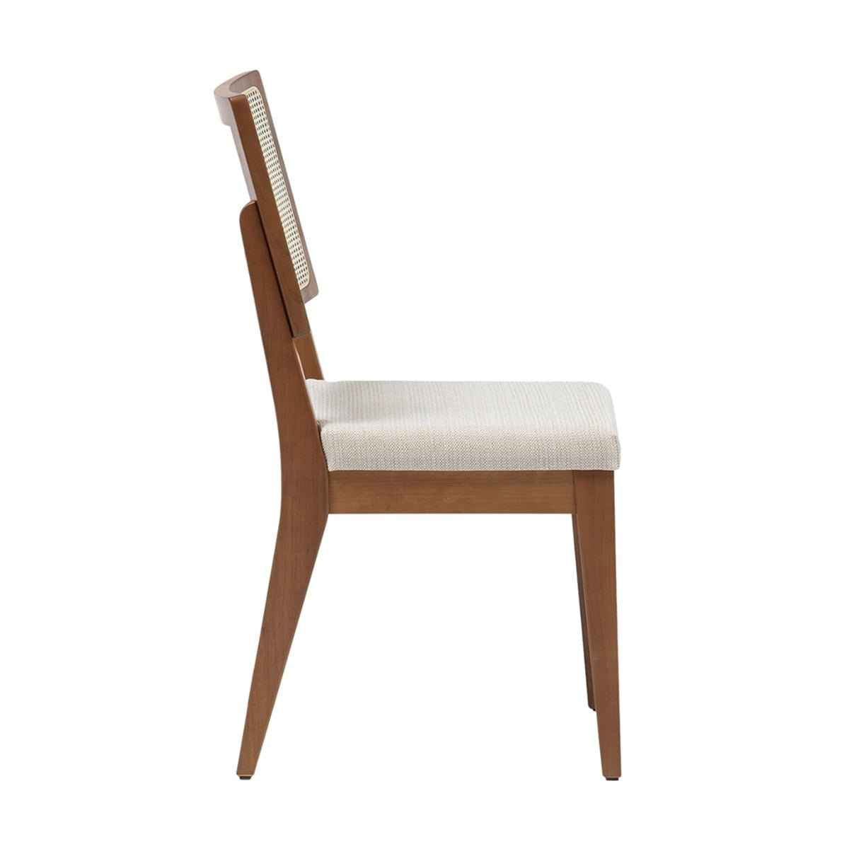 Conjunto de Jantar Mesa Retangular com Vidro Bennett 4 Cadeiras Saga