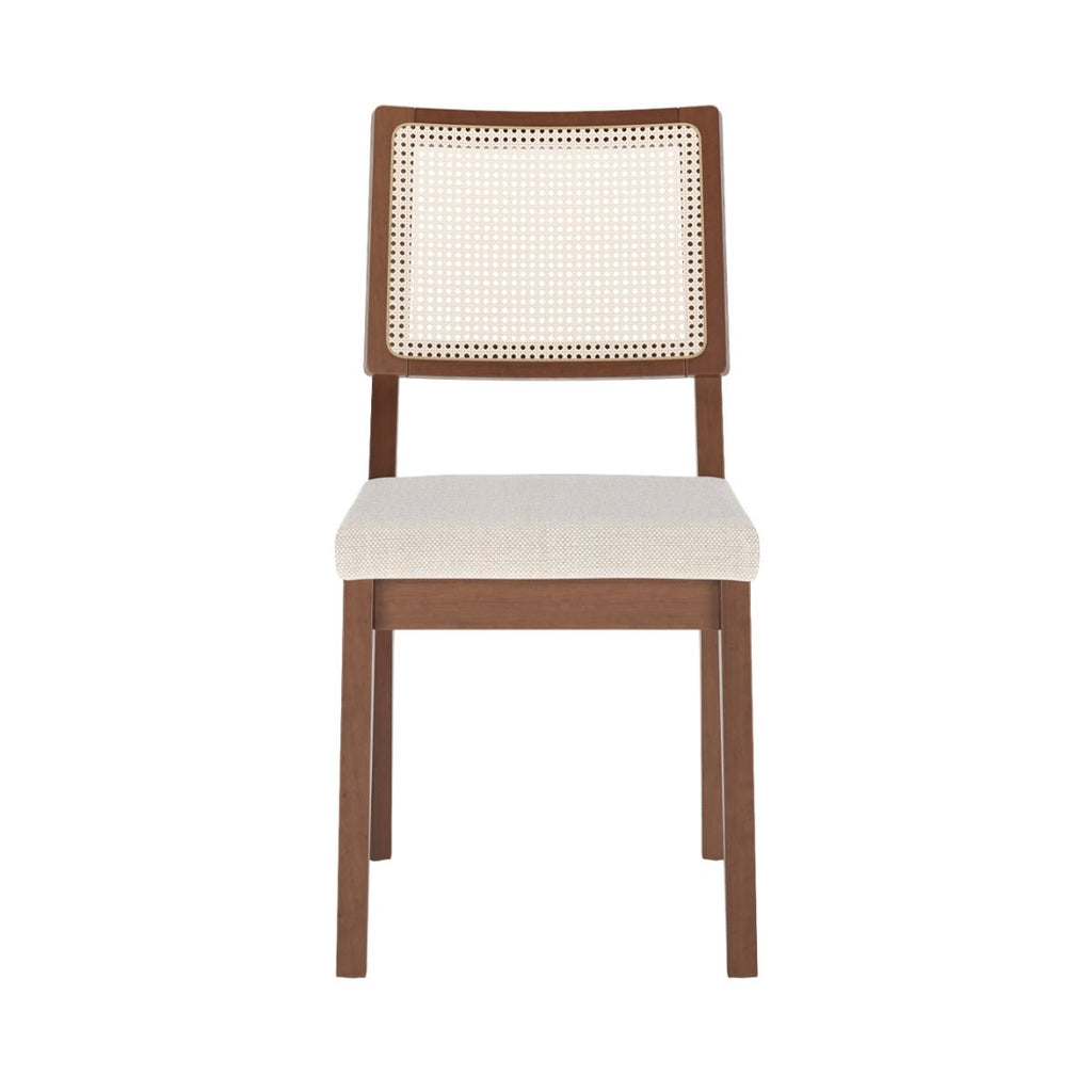 Conjunto de Jantar Mesa Retangular com Vidro Bennett 4 Cadeiras Saga