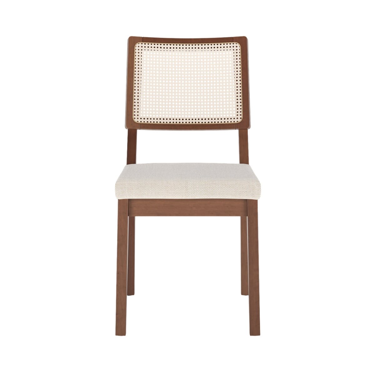 Conjunto de Jantar Mesa Retangular com Vidro Bennett 4 Cadeiras Saga