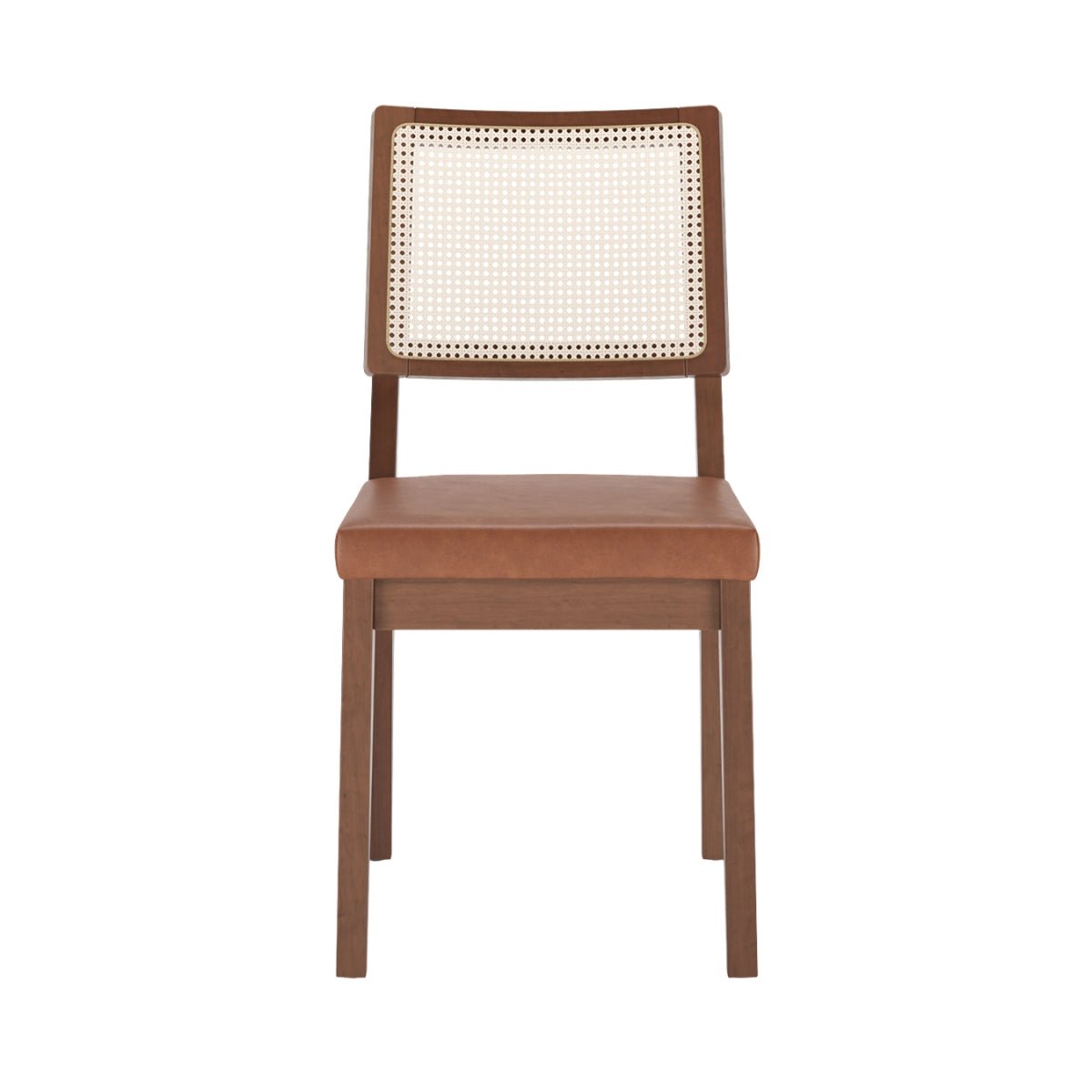 Conjunto de Jantar Mesa Retangular com Vidro Bennett 6 Cadeiras Saga