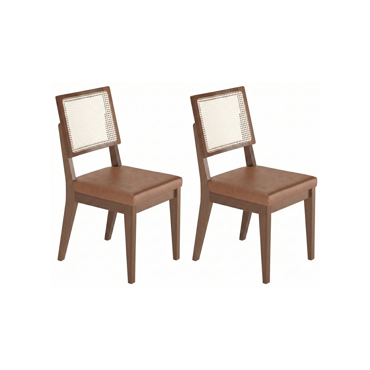 Conjunto de Jantar Mesa Retangular com Vidro Addar 6 Cadeiras Saga