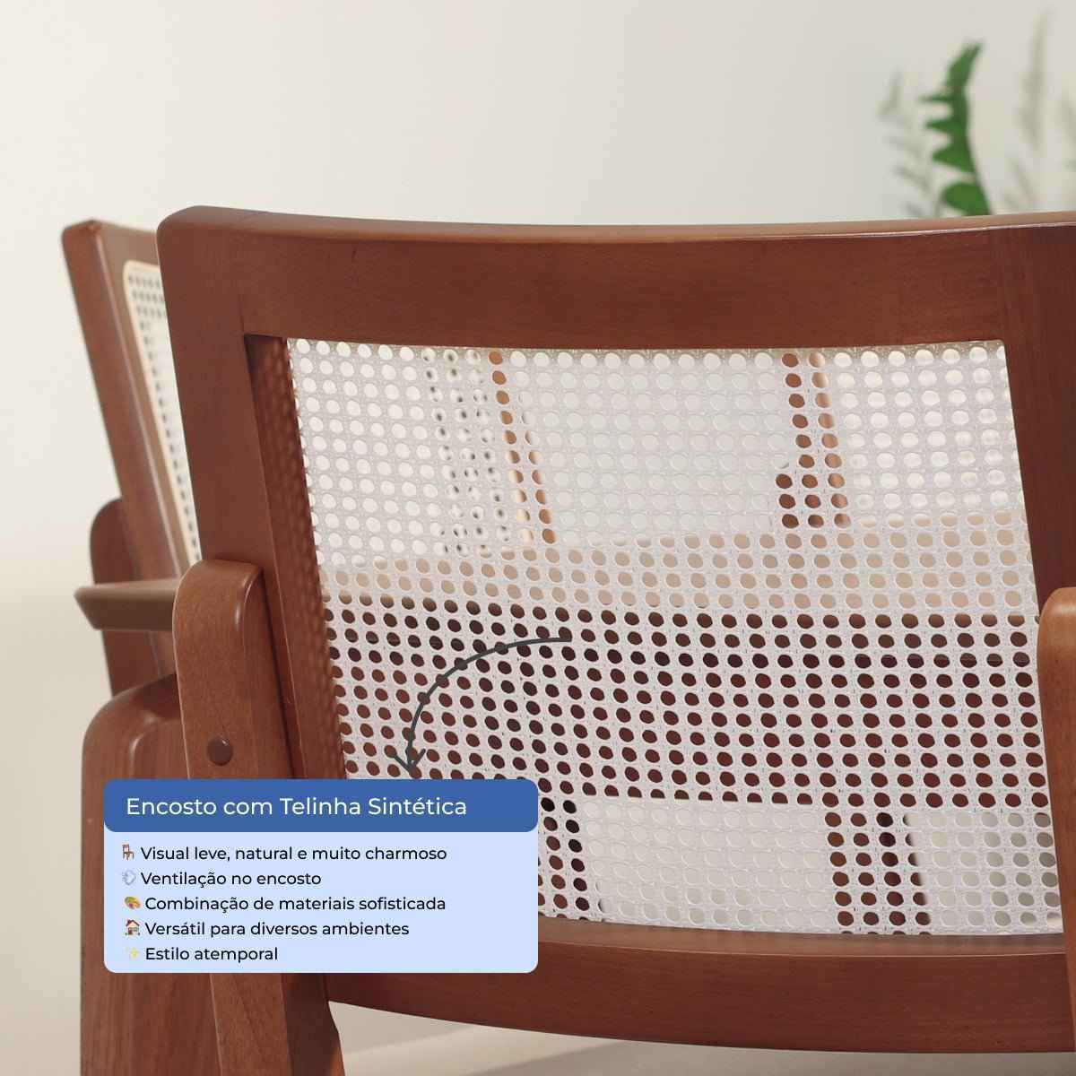 Conjunto de Jantar Mesa Retangular com Vidro Bennett 6 Cadeiras Saga