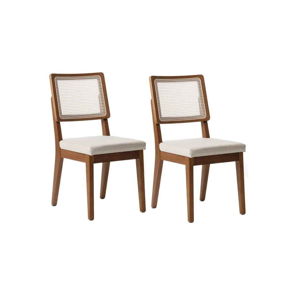 Conjunto de Jantar Mesa Retangular com Vidro Bennett 4 Cadeiras Saga