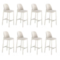Conjunto de 8 Banquetas Altas de Aço Estofada Lucille