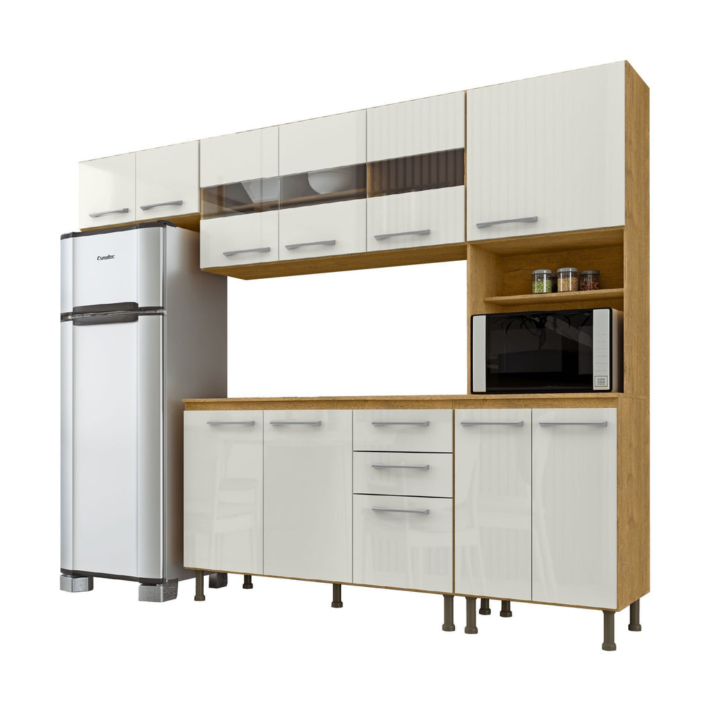 Yescasa Cozinha Compacta 4 Peças Lara com Balcão