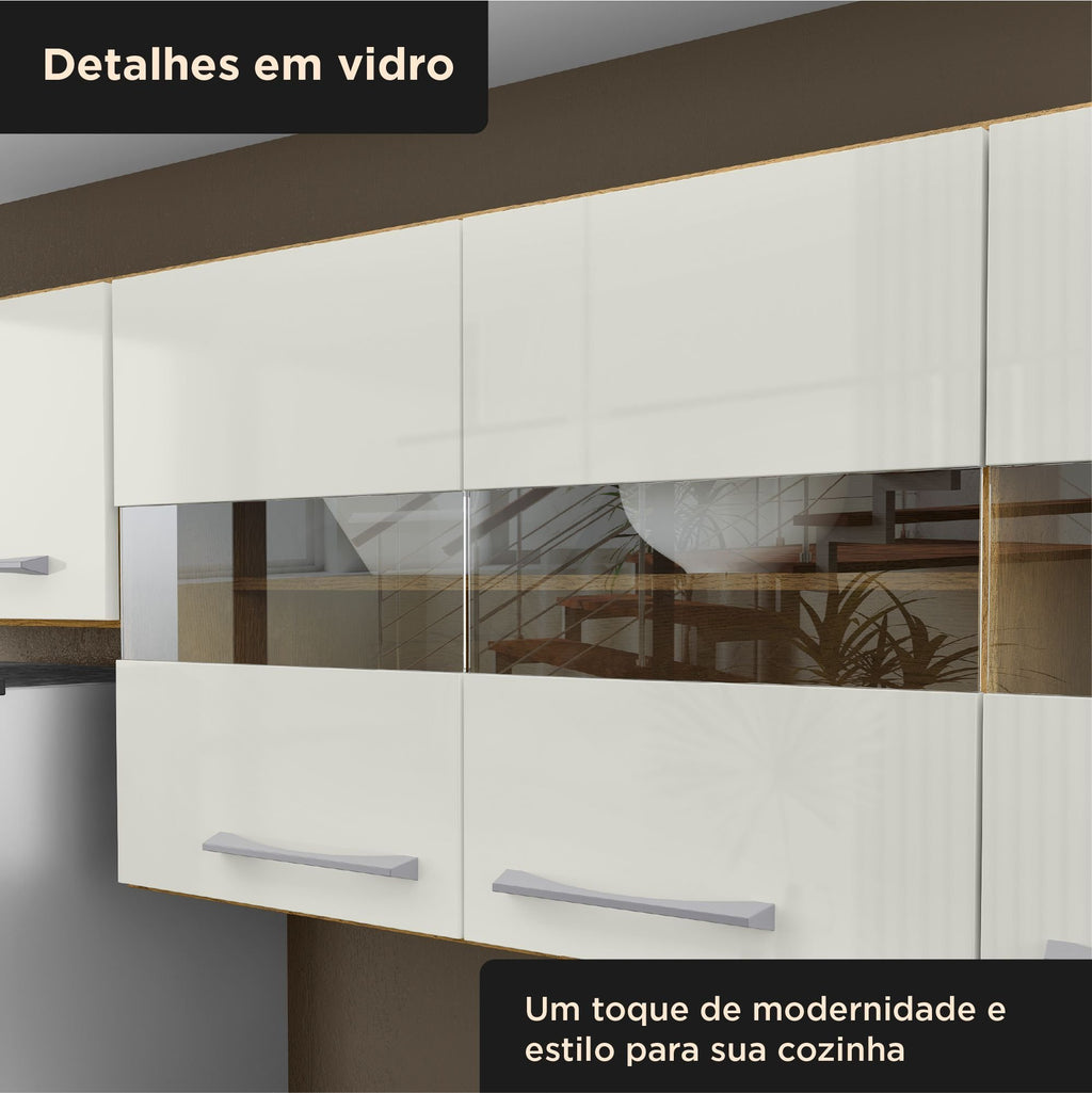 Yescasa Cozinha Compacta 4 Peças Lara com Balcão