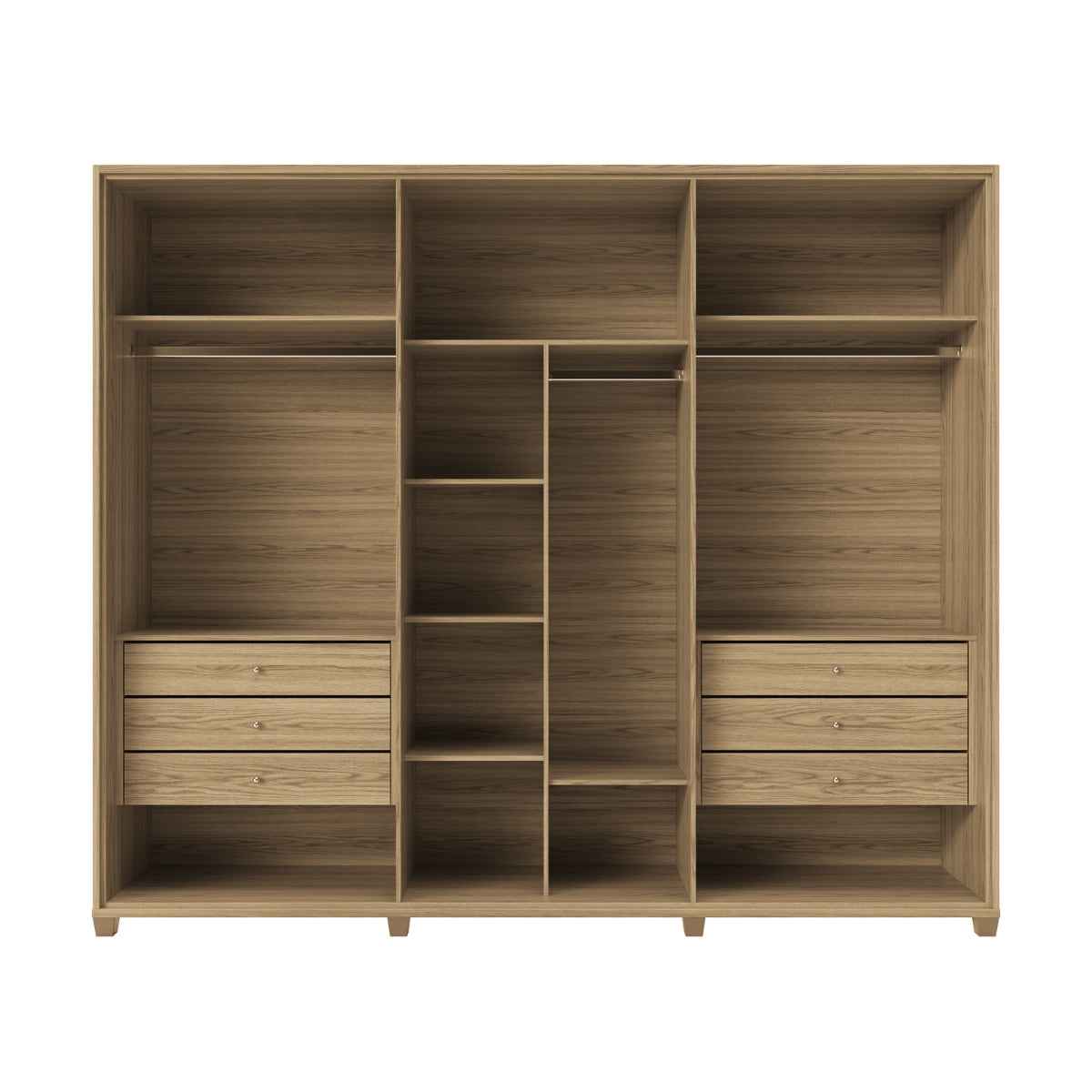 Guarda-Roupa Casal 6 Portas Reflecta com Led 100% MDF Speculum 274cm