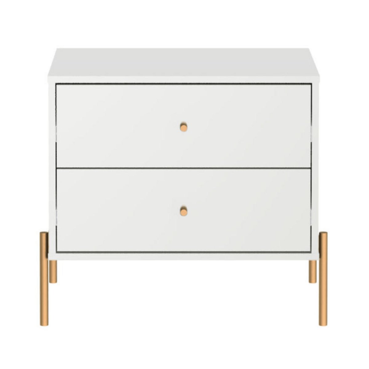 Mesa de Cabeceira com 2 Gavetas Jasper 64 cm