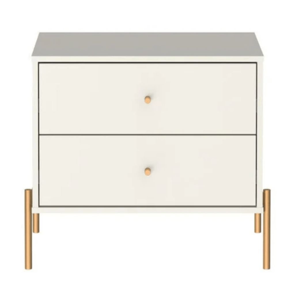 Mesa de Cabeceira com 2 Gavetas Jasper 64 cm