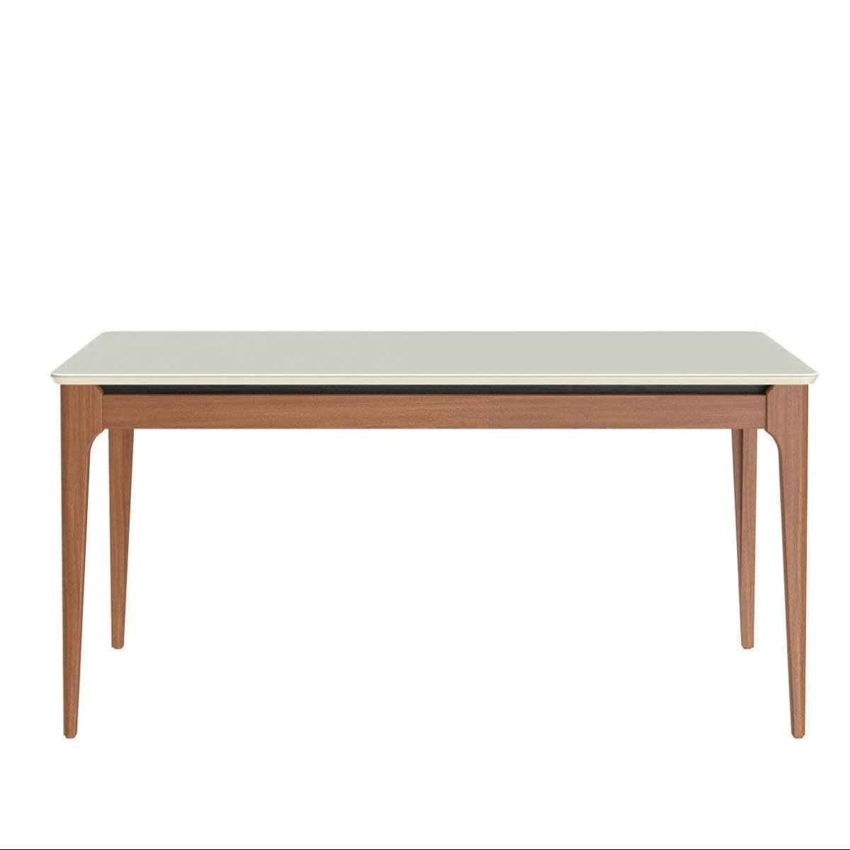 Conjunto de Jantar Mesa Retangular com Vidro Addar 6 Cadeiras Loren