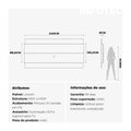 Painel para TVs até 75 Polegadas New Lincoln 240cm Freijó com Off-White Gloss