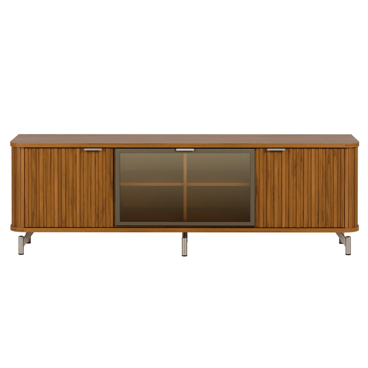 Rack para TVs até 75 Polegadas 100% MDF 3 Portas Vidro Reflecta Neon Float 169cm